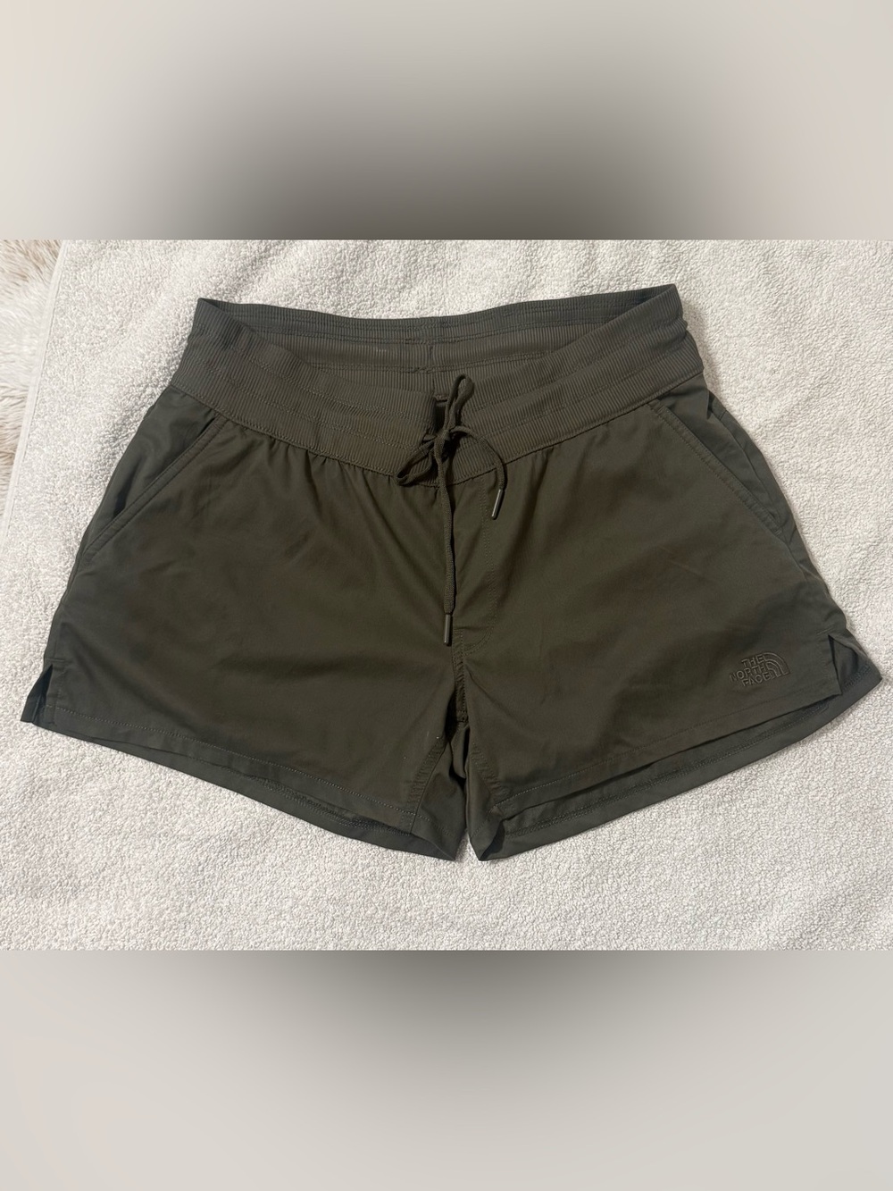 The North Face Women's Olive Drawstring Waist Athletic Shorts
